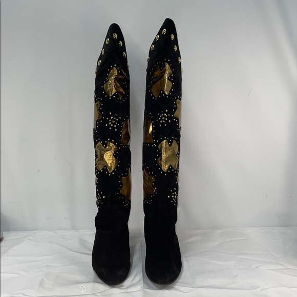 VINTAGE CHRISTIAN LACROIX PIRATE OVER THE KNEE BOOTS FTL-03-034 - Picture 3 of 12